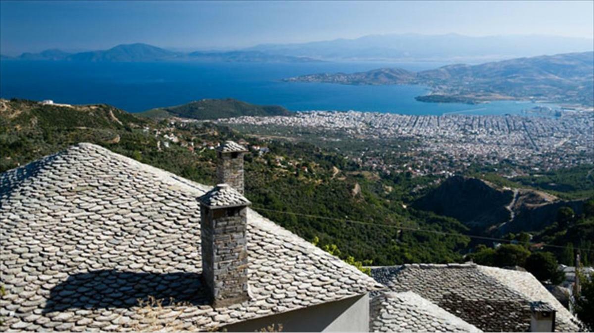 Traditional House Makrinitsa Bagian luar foto